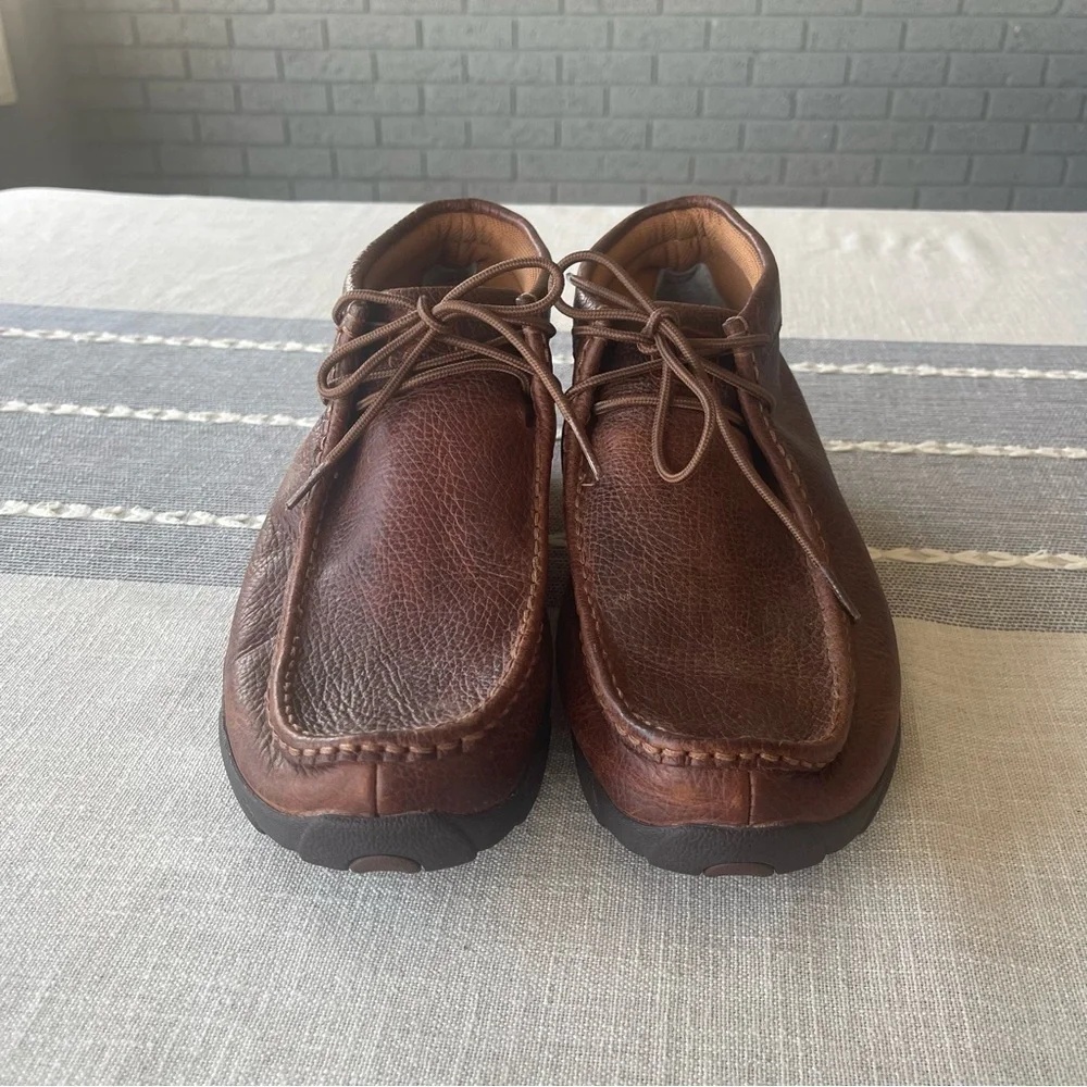 Twisted X Men’s Lace Up Driving Mocs Size 11.5 Copper Brown MDM0014